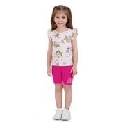 Toddler Girl 3 Piece Dress and Short Set Bundle, Sizes 12 Months-5T